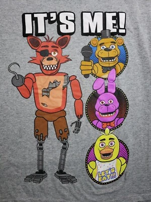 Camiseta Retro Five Nights At Freddy's "Freddy, Chica, Bonny, Foxy" Niño XL  Foto 1 de 4