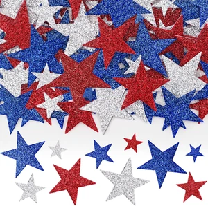 360Pcs Star Stickers - 4th of July Stickers Glitter Foam Stars Sticker Self-Adhe - Picture 1 of 8