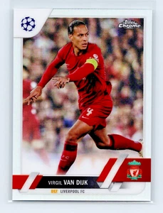 2022-23 Topps Chrom UEFA #130 Virgil Van Dijk Refraktor Liverpool FC - Bild 1 von 2