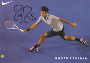 Roger Federer Signed Autograph 4x6 Photo Card Wimbledon Tennis Champion PSA COA - Picture 1 of 2