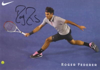 Roger Federer Signed Autograph 4x6 Photo Card Wimbledon Tennis Champion PSA COA - Image 1 of 2