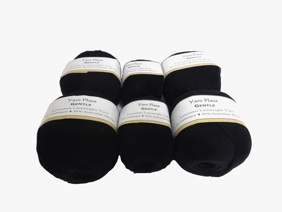 Peso de encaje suave (6 madejas) terciopelo negro sólido 2622 Foto 1 de 1