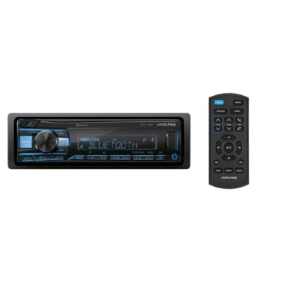 Alpine UTE-73BT Single-DIN Digital Media Receiver with Bluetooth + Remote - Image 1 of 4