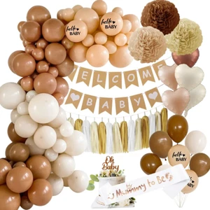 Babyparty Deko Neutral, Boho Beige Baby Shower Dekorationen Oh Baby Deko Neutral - Bild 1 von 12