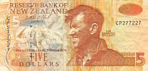 New Zealand $5 1992 P 177a Series CP Circulated Banknote N #20 - Picture 1 of 2