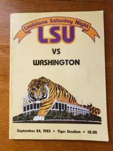 1983 LSU Tigers vs Washington Huskies Football Program, Exc. - Picture 1 of 2
