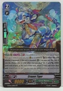 Bushiroad Cardfight Vanguard Crayon Tiger G-BT02/019EN RR Great Nature - Picture 1 of 2