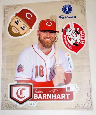 2021 Cincinnati Reds TUCKER BARNHART Fathead SGA NEW DECALS STICKER Catcher  - Image 1 of 4