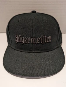 Black Baseball Cap Embroidered Jaegermeister gray Logo Stag Cotton fitted lg-xlg - Picture 1 of 8