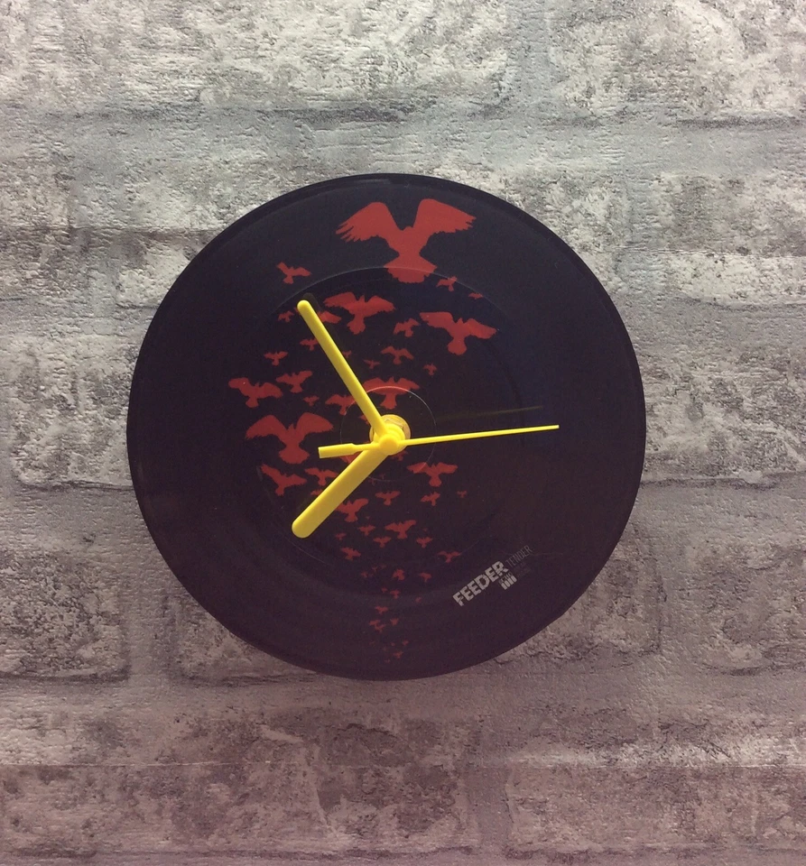 WALL CLOCK FEEDER Shatter / Tender Picture Disc Vinyl CLOCK GIFT RETRO Man cave - Image 1 of 1