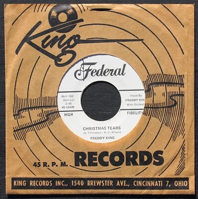 Freddy King- Christmas Tears/ I Hear Jingle Bells- Federal 12439- WL Promo - Image 1 of 4