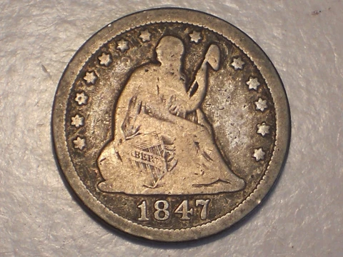 1847 Seated Liberty Quarter (Better Date & Attractive) Cover