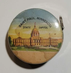 Antique Lithograph Tape Measure St. Paul Minnesota State Capitol Building - Picture 1 of 6