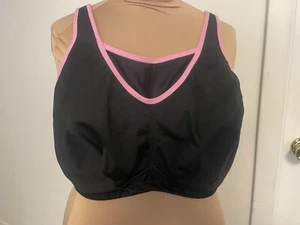 Glamorise 48DD Sports Bra White Full Figure No-Bounce Camisole Wireless 1066 - Picture 1 of 3