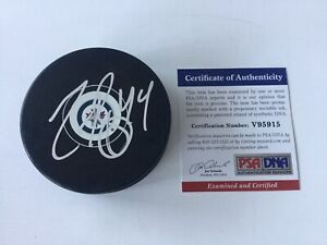 Zach Bogosian Signed Autographed Winnipeg Jets Hockey Puck PSA DNA COA a