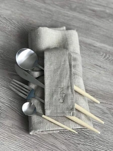 Cutipol Goa Ivory 12 Piece Linen cutlery case Included New - Picture 1 of 4
