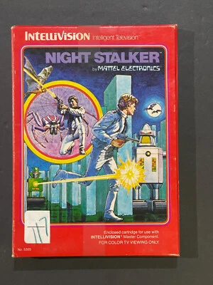 NIGHT STALKER 5305 MATTEL Intellivision Video Game Cartridge BOXED w/EXTRAS UOS - Image 1 of 2