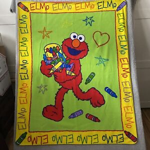 Elmo Sesame Street Crayon Fleece Blanket 55x45