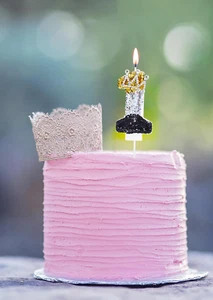 1 Birthday Candle 3D Crown Number 1 Candle for First Birthday Little Girl Prince - Picture 1 of 12