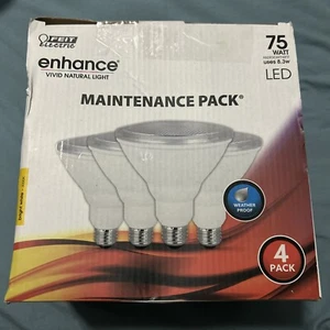 Feit Electric LED PAR38 Bulbs, 75W Equivalent, 3000k, Weather Proof, 4 Pack - Picture 1 of 5