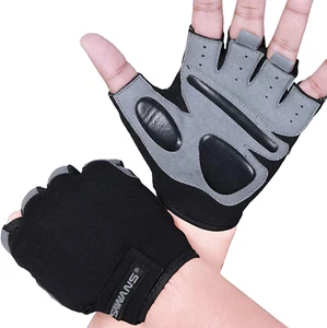 Guantes de levantamiento de pesas microfibra correas de muñeca transpirables CrossFit conjunto de guantes de gimnasio - Imagen 1 de 12