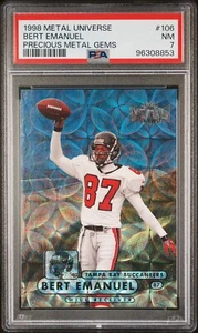 1998 Metal Universe PRECIOUS METAL GEMS Bert Emanuel /50 PSA 7 NM #106 PMG - Bild 1 von 2