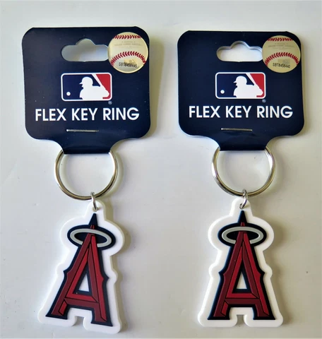 TWO (2) LOS ANGELES ANGELS, FLEXIBLE KEY RINGS FROM WINCRAFT Cover