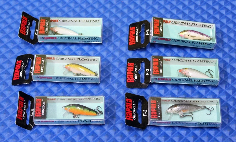 Rapala Original Floating Minnow Fishing Lure F03 CHOOSE YOUR COLOR! - Image 1 of 2