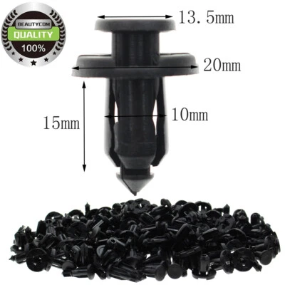 100x Clips de coche de nailon negro para Subaru 90914-0007 sujetadores de retención de panel de guardabarros Foto 1 de 4