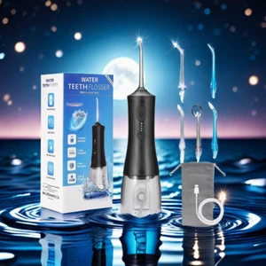 Waterpik irrigador oral dental inalámbrico con hilo dental para limpiador de dientes punta de 5 chorro - Imagen 1 de 11