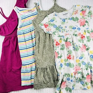 Lot of 4 Old Navy Girls Sundresses SZ 5T XS Pockets Ruffle - Picture 1 of 7