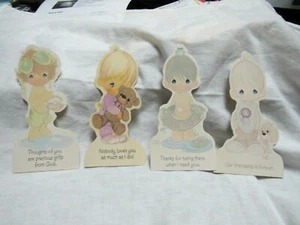 Vintage 4 Hallmark Precious Moments Geschenkkarten Cut Out Stand Up Rare! - Bild 1 von 7