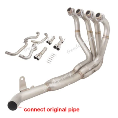 For Kawasaki Z900 A2 2018-2024 35KW 70KW Slip On Exhaust System Front Link Pipe - Image 1 of 4