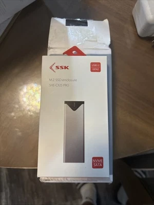 SSK M.2 SSD Enclosure SHE-C325 Pro NVMe/SATA USB 3.2 GEN2 - Image 1 of 2