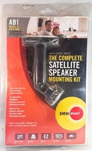NEW Omni Mount AB-1 Satellite Speaker Mount Wall or Ceiling - Black OmniMount - Picture 1 of 2