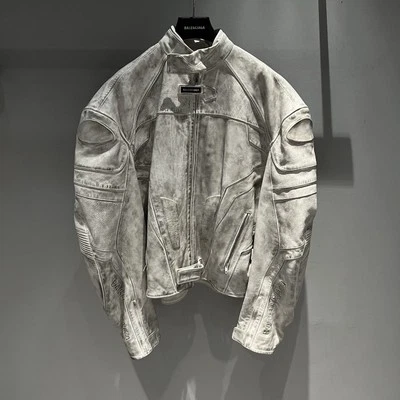 Balenciaga Oversized Leather Jacket - Image 1 of 4