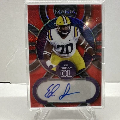 2022 Wild Card Mania Retail Circle Red Sparkles /25 Ed Ingram Rookie Auto RC - Image 1 of 4