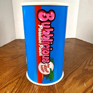 Vintage ~ BUBBLICIOUS ~ Paradise Punch Flavor Gum ~ 1980's / 90's ~ 9" COIN BANK - Bild 1 von 7