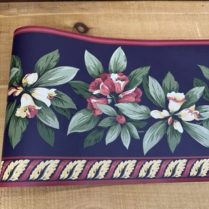 6x Vintage Wallquest Floral Prepasted Wallpaper Boarder Design SF30459B - Picture 1 of 12