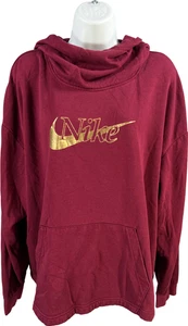 Nike Damen Burgund Sportswear Langarm Pullover Hoodie Sweatshirt - XL - Bild 1 von 4