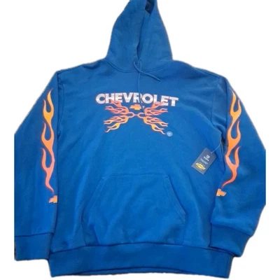 Sudadera con capucha azul con llamas Brixton Chevrolet Foto 1 de 4