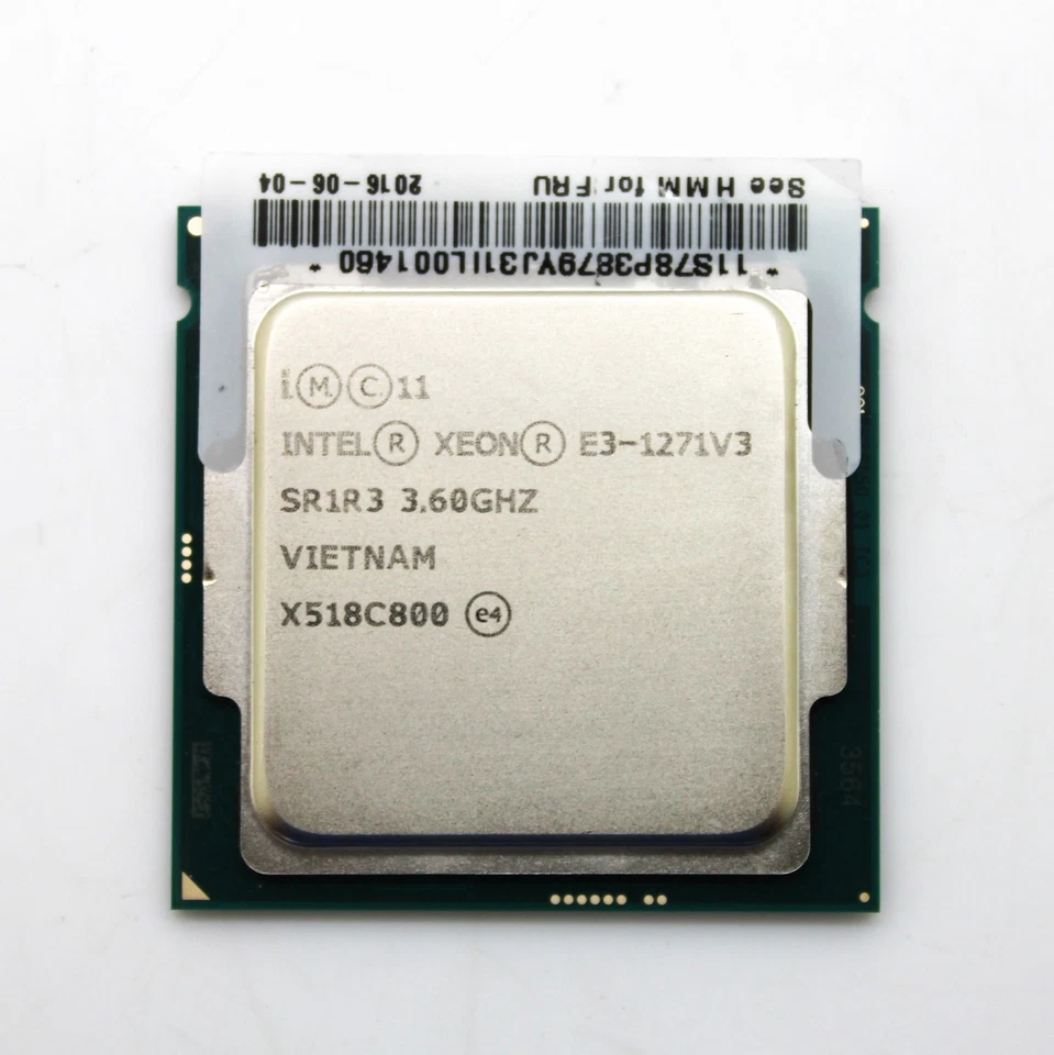 Intel Xeon E3-1271 v3 3.60Ghz 4 Core Processor SR1R3 - Image 1 of 1
