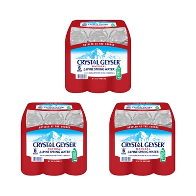 Géiser de cristal agua de manantial alpina 500 ml 18 botellas (paquete de 3) fresca y pura 💦 Foto 1 de 2