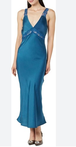 VALENTINO Abito donna The Drop XXL Valentina con bordo in pizzo slip