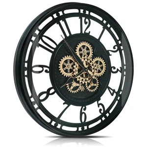 Real Moving Gears Wall Clock Large Modern Metal Clocks for Living Room Decor - Picture 1 of 7