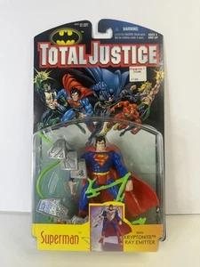 VINTAGE TOTAL JUSTICE SUPERMAN WITH KRYPTONITE RAY EMITTER NEW - Picture 1 of 6