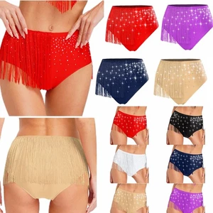 Damen kurzer Karneval Slip Training Kostüm Urlaub glitzernde Salsa Quaste Club - Bild 1 von 79