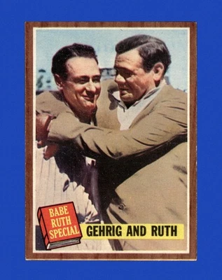 1962 Topps Set-Break #140 Babe Ruth/Lou Gehrig como nuevo *GMCARDS* Foto 1 de 2