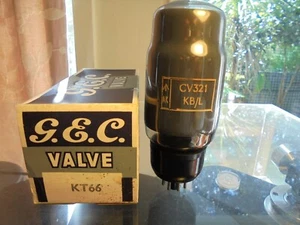 GEC KT66 CV321 BRITISH MILITARY NEW OLD STOCK IN BOX 1940'S VINTAGE VALVE TUBE - Afbeelding 1 van 8