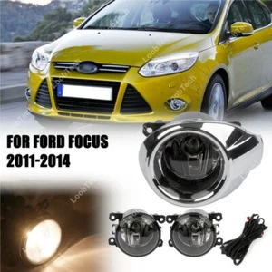 For Ford Focus 11-14 Halogen Fog Light Bumper Frame Cover Daytime Running Light - Imagen 1 de 9